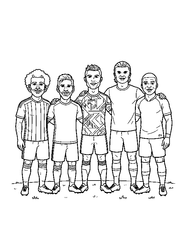Звёзды перед матчем, раскраска для детей