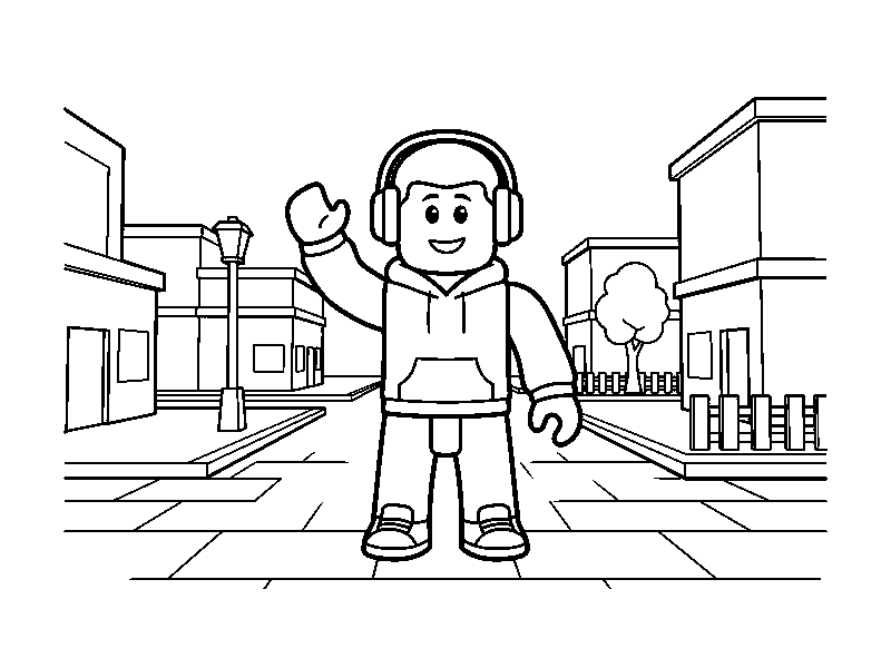 Аватар Roblox, раскраска для детей