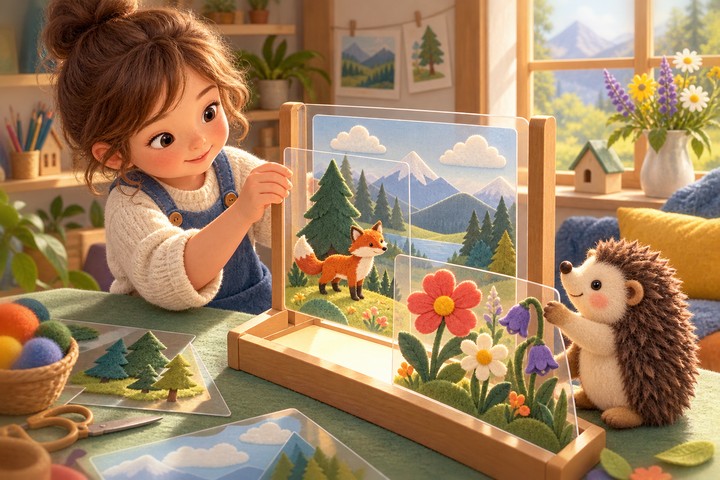 Иллюстрация «Слои живой картины»