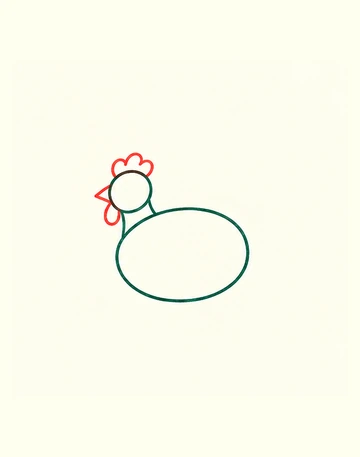 Коралловые клюв, гребешок с тремя выступами и бородка.